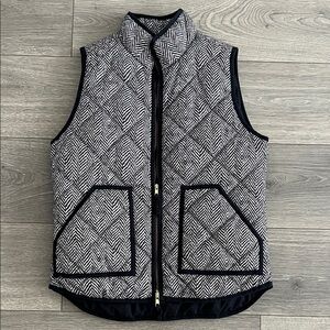 J. Crew Black and White Patterned Vest